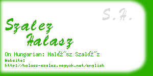 szalez halasz business card